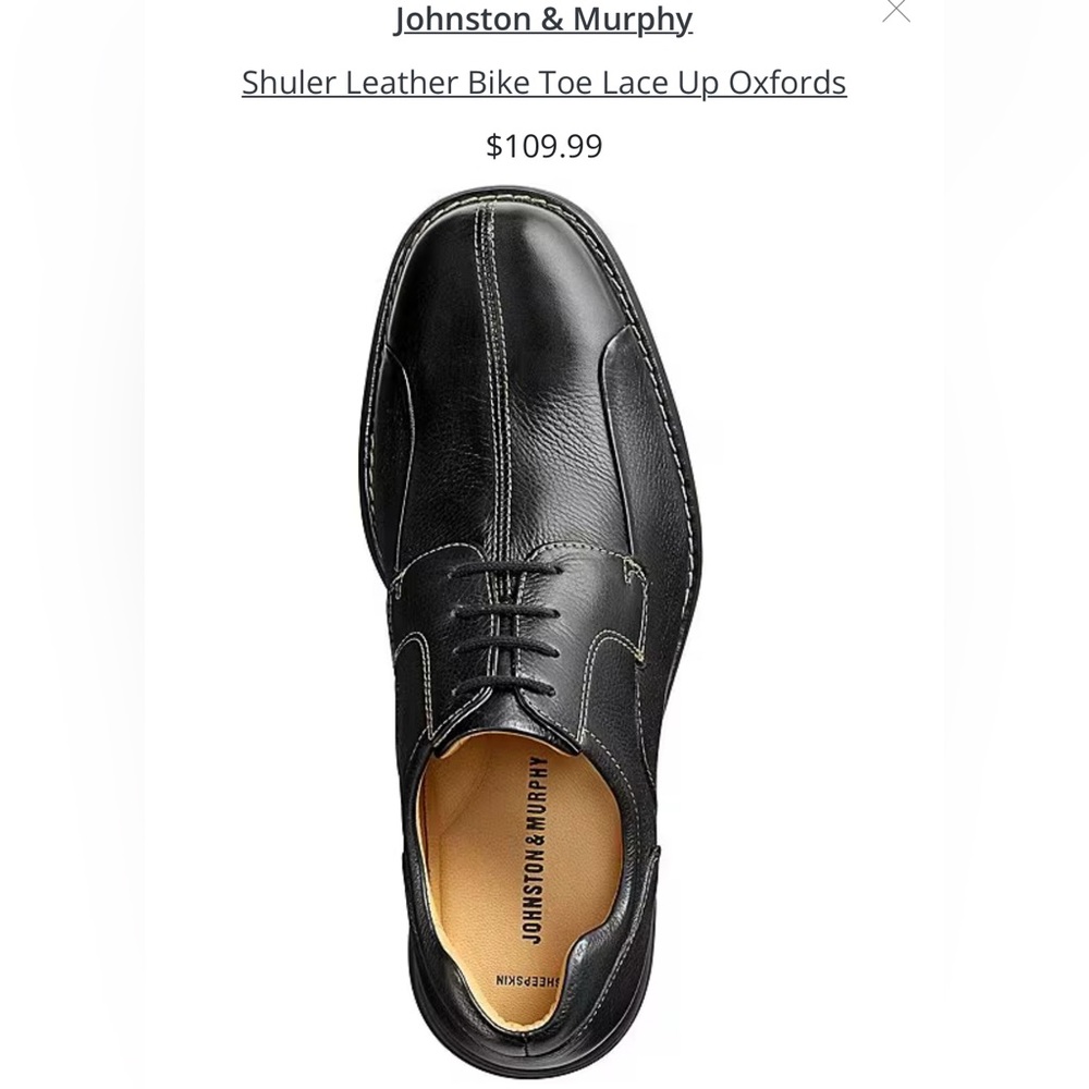 Johnston & Murphy Black Leather Derbys